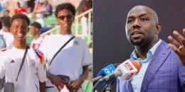A collage of two youth and the Interior CS Kipchumba Murkomen.